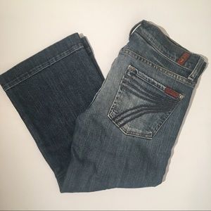 7 For All Mankind Dojo Wide Cropped Jeans Size 27